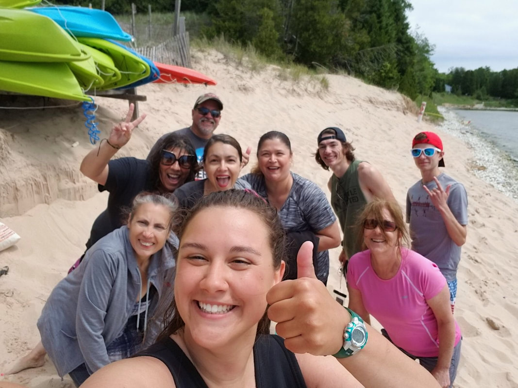 Group of Paddlers at Whitefish Dunes